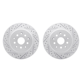 R1 Concepts® - Drilled and Slotted Rear Brake Rotor Set