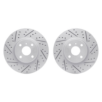 R1 Concepts® - Drilled and Slotted Front Brake Rotor Set