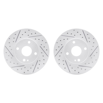 R1 Concepts® - Drilled and Slotted Front Brake Rotor Set