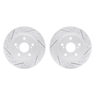 R1 Concepts® - Drilled and Slotted Rear Brake Rotor Set