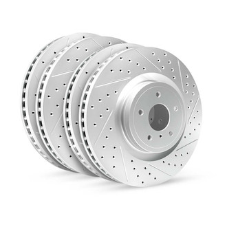 R1 Concepts® - GEO-Carbon™ Drilled and Slotted Front and Rear Brake Rotor Set