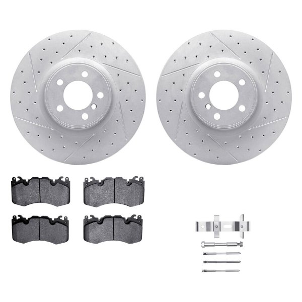  R1 Concepts® - Drilled and Slotted Front Brake Kit with Performance Sport Pads