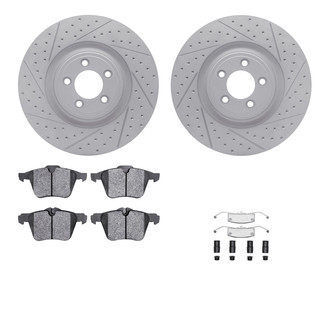 R1 Concepts® - Drilled and Slotted Front Brake Kit with Performance Sport Pads