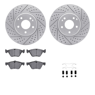 R1 Concepts® - Drilled and Slotted Brake Kit with Performance Sport Pads