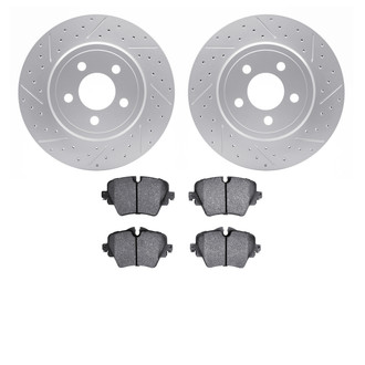 R1 Concepts® - Drilled and Slotted Front Brake Kit with Performance Sport Pads