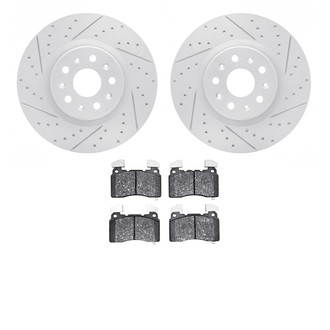 R1 Concepts® - Drilled and Slotted Brake Kit with Performance Sport Pads