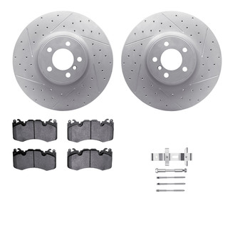 R1 Concepts® - Drilled and Slotted Front Brake Kit with Euro Ceramic Pads