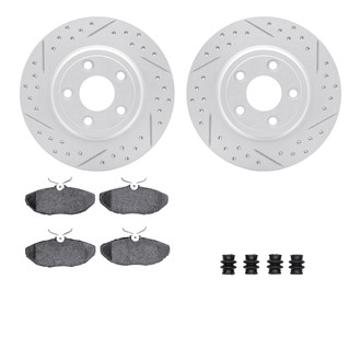 R1 Concepts® - Drilled and Slotted Rear Brake Kit with Euro Ceramic Pads