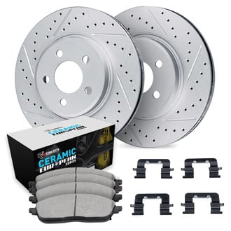 R1 Concepts® - Drilled and Slotted Brake Kit with Euro Ceramic Pads