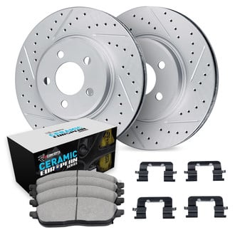 R1 Concepts® - Drilled and Slotted Brake Kit with Euro Ceramic Pads