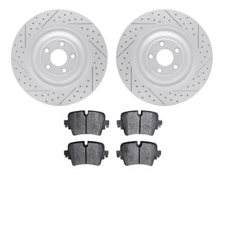 R1 Concepts® - Drilled and Slotted Rear Brake Kit with Euro Ceramic Pads