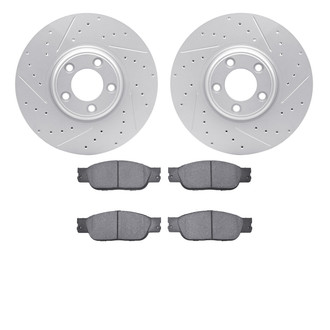 R1 Concepts® - Drilled and Slotted Front Brake Kit with Euro Ceramic Pads