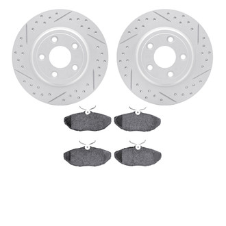 R1 Concepts® - Drilled and Slotted Rear Brake Kit with Euro Ceramic Pads