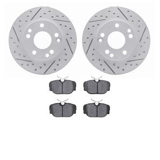R1 Concepts® - Drilled and Slotted Brake Kit with Euro Ceramic Pads