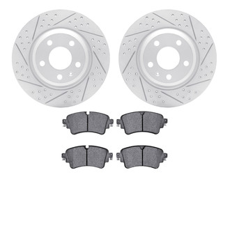 R1 Concepts® - Drilled and Slotted Rear Brake Kit with Euro Ceramic Pads
