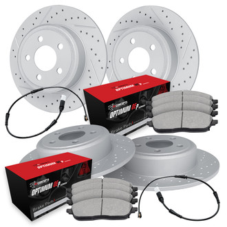 R1 Concepts® - Drilled and Slotted Brake Kit with Optimum OE Pads
