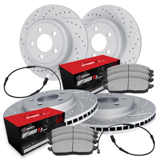 R1 Concepts® - Drilled and Slotted Brake Kit with Optimum OE Pads