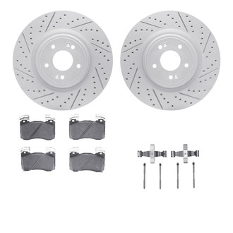 R1 Concepts® - Drilled and Slotted Front Brake Kit with Optimum OE Pads