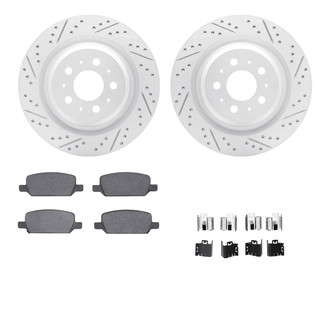 R1 Concepts® - Carbon Coated Drilled and Slotted Brake Kit with Optimum OE Pads