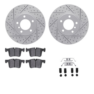 R1 Concepts® - Drilled and Slotted Front Brake Kit with Optimum OE Pads