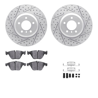 R1 Concepts® - Drilled and Slotted Front Brake Kit with Optimum OE Pads