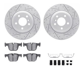 R1 Concepts® - Drilled and Slotted Rear Brake Kit with Optimum OE Pads