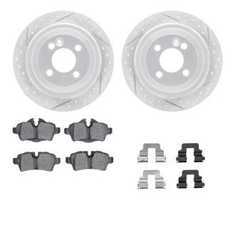 R1 Concepts® - Drilled and Slotted Rear Brake Kit with Optimum OE Pads