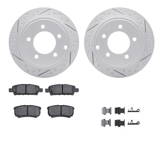 R1 Concepts® - Carbon Coated Drilled and Slotted Brake Kit with Optimum OE Pads