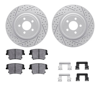 R1 Concepts® - Drilled and Slotted Rear Brake Kit with Optimum OE Pads