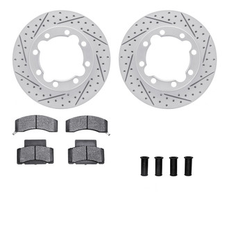 R1 Concepts® - Carbon Coated Drilled and Slotted Brake Kit with Optimum OE Pads
