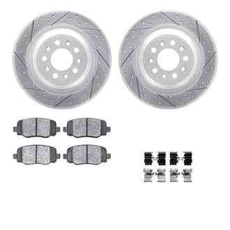 R1 Concepts® - Carbon Coated Drilled and Slotted Brake Kit with Optimum OE Pads