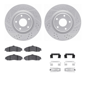 R1 Concepts® - Drilled and Slotted Brake Kit with Optimum OE Pads