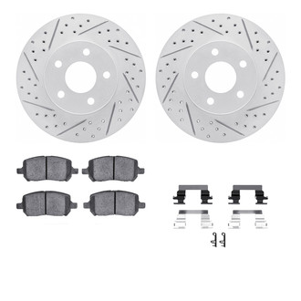 R1 Concepts® - Drilled and Slotted Brake Kit with Optimum OE Pads