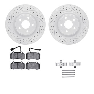 R1 Concepts® - Drilled and Slotted Front Brake Kit with Optimum OE Pads