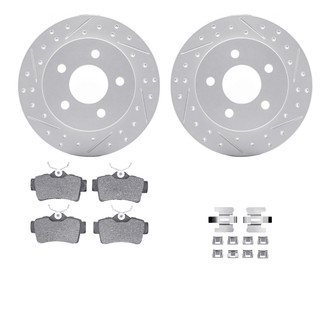 R1 Concepts® - Drilled and Slotted Rear Brake Kit with Optimum OE Pads