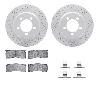 R1 Concepts® - Carbon Coated Drilled and Slotted Brake Kit with Optimum OE Pads