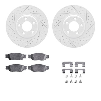 R1 Concepts® - Drilled and Slotted Brake Kit with Optimum OE Pads