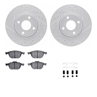 R1 Concepts® - Drilled and Slotted Brake Kit with Optimum OE Pads