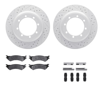 R1 Concepts® - Drilled and Slotted Rear Brake Kit with Optimum OE Pads