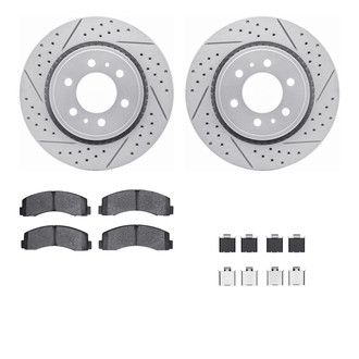 R1 Concepts® - Drilled and Slotted Brake Kit with Optimum OE Pads