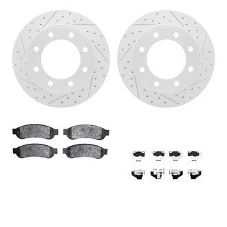 R1 Concepts® - Drilled and Slotted Rear Brake Kit with Optimum OE Pads