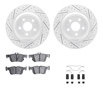 R1 Concepts® - Carbon Coated Drilled and Slotted Brake Kit with Optimum OE Pads