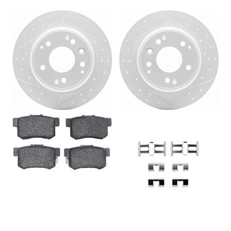 R1 Concepts® - Drilled and Slotted Rear Brake Kit with Optimum OE Pads