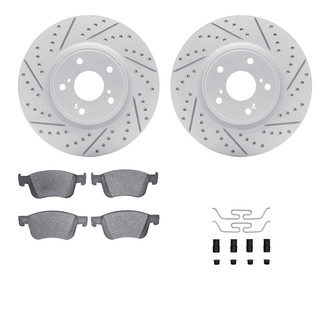 R1 Concepts® - Carbon Coated Drilled and Slotted Brake Kit with Optimum OE Pads