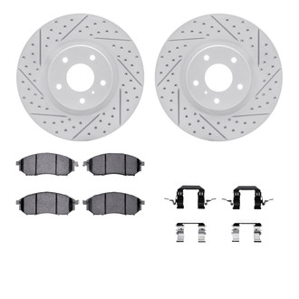R1 Concepts® - Carbon Coated Drilled and Slotted Brake Kit with Optimum OE Pads