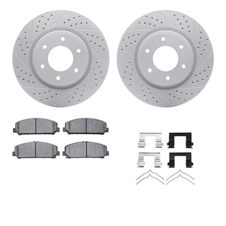 R1 Concepts® - Drilled and Slotted Brake Kit with Optimum OE Pads