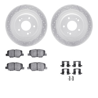 R1 Concepts® - Carbon Coated Drilled and Slotted Brake Kit with Optimum OE Pads