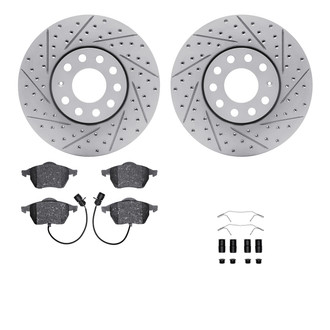 R1 Concepts® - Drilled and Slotted Brake Kit with Optimum OE Pads