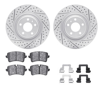R1 Concepts® - Carbon Coated Drilled and Slotted Brake Kit with Optimum OE Pads