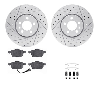 R1 Concepts® - Drilled and Slotted Brake Kit with Optimum OE Pads